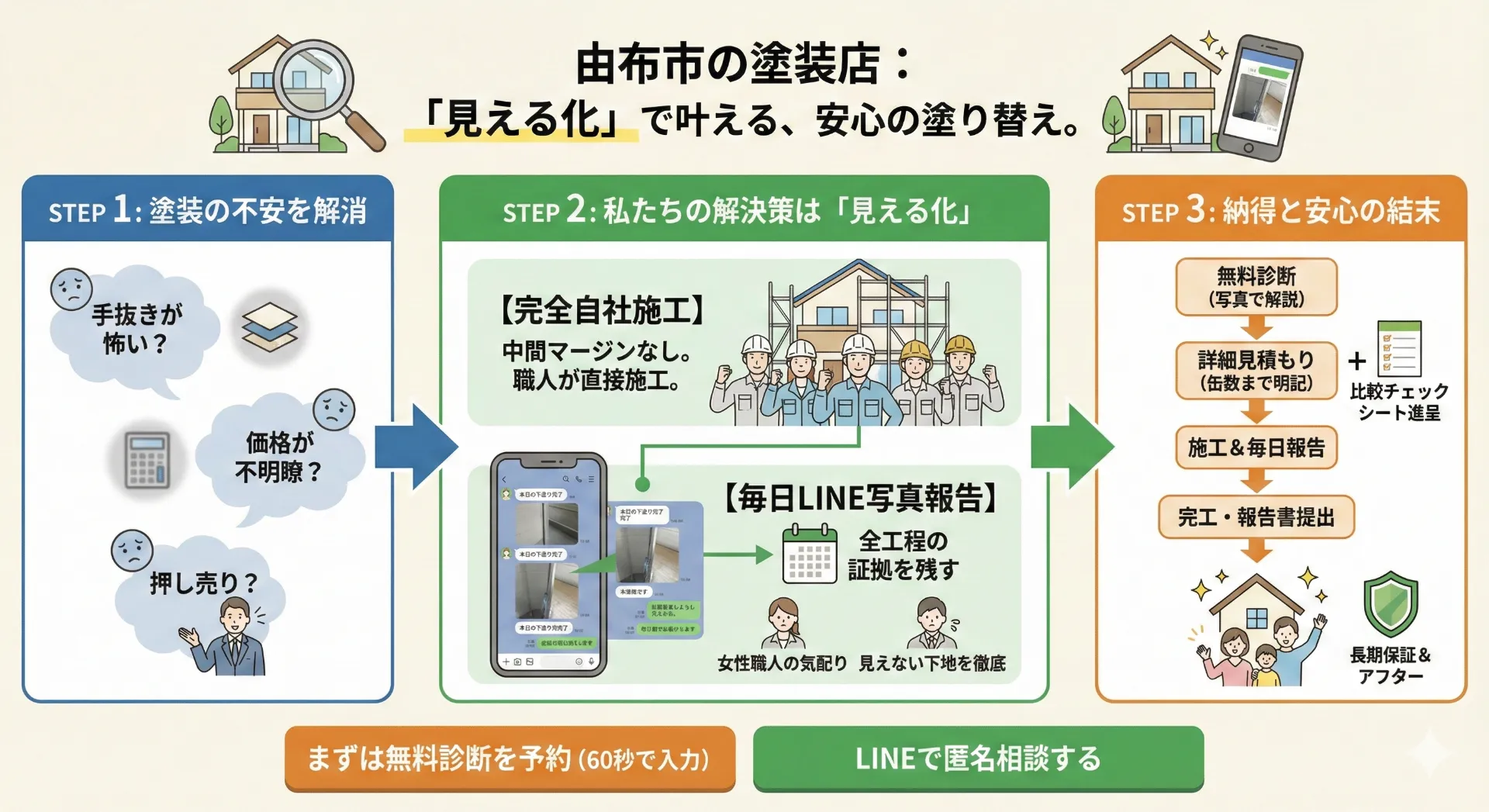 【大分市・竹田市】🎨 外壁塗装店が大切にしている「見える化」で叶える、安心の塗り替え🎨 