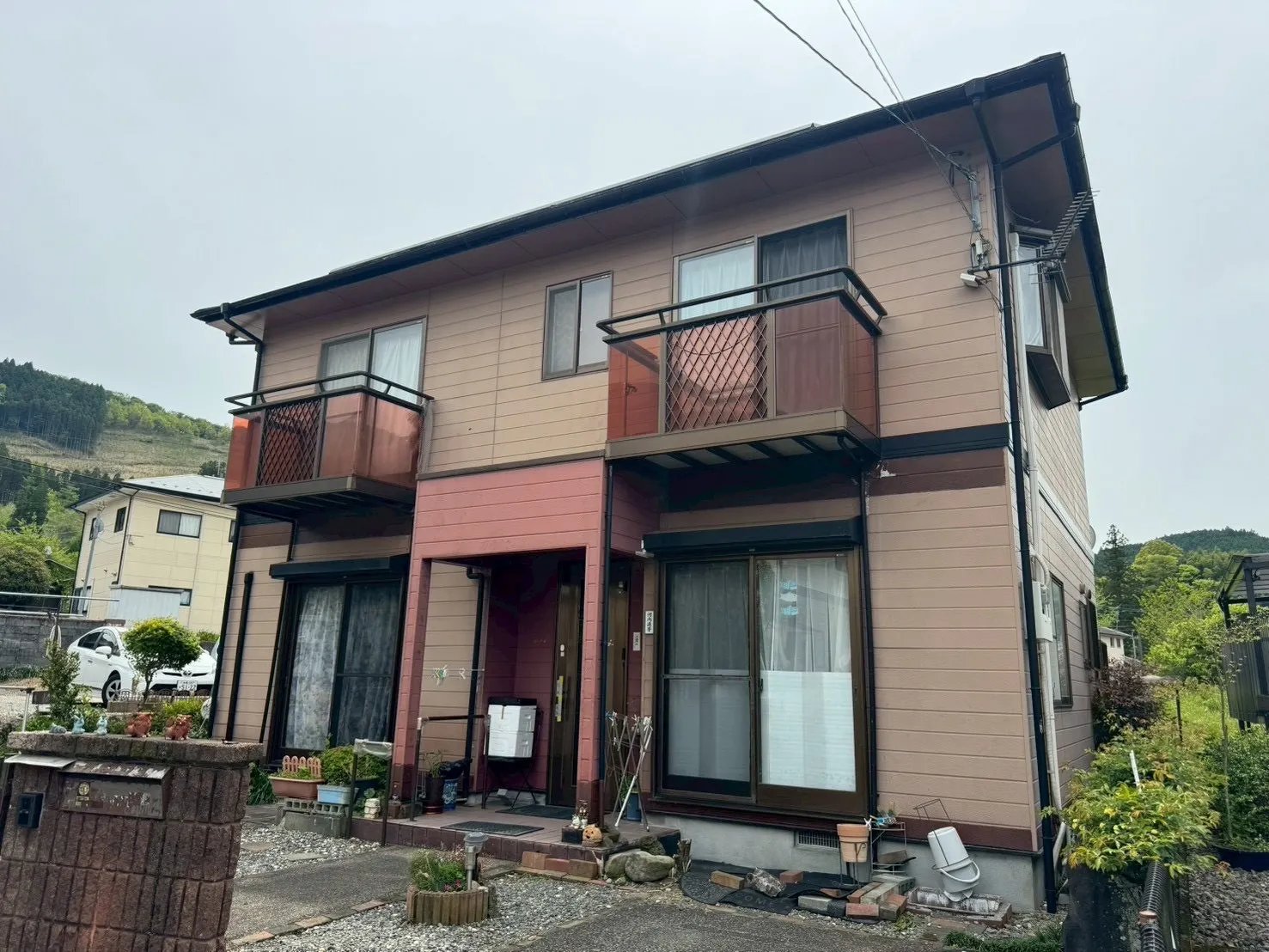 【竹田市】淡いピンクから深みのあるネイビーへ|外壁塗装ビフォーアフター🏠✨